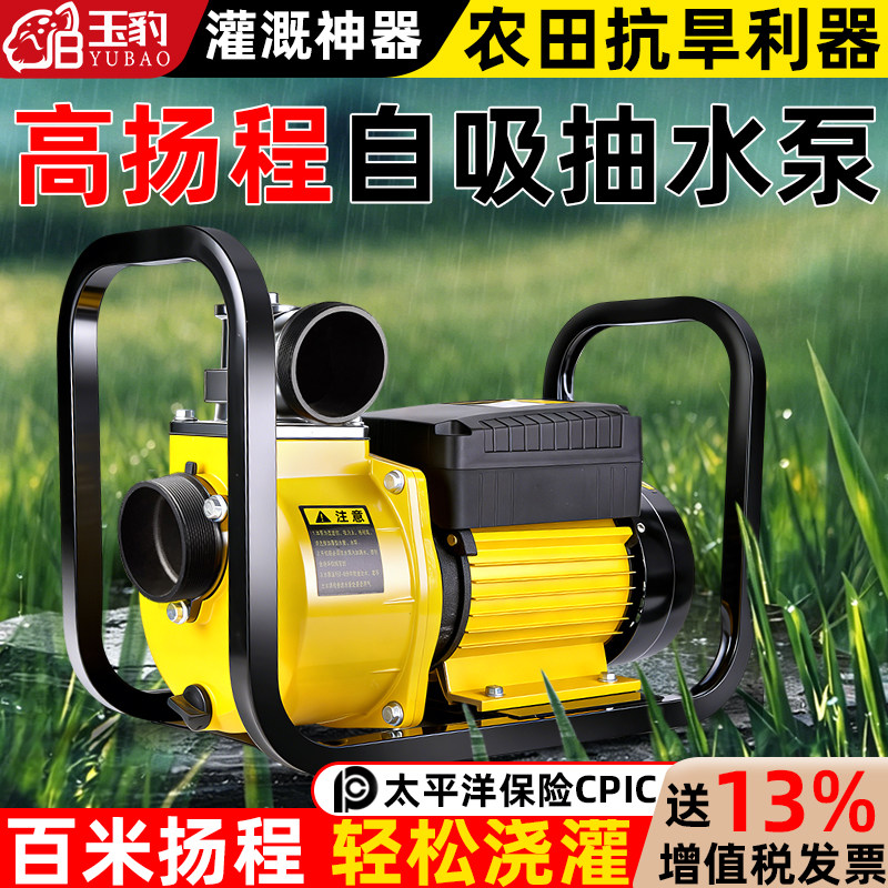 农用灌溉水泵大流量抽水泵2寸3寸4寸高扬程自吸离心泵污水泥浆泵
