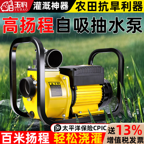 农用灌溉水泵大流量抽水泵2寸3寸4寸高扬程自吸离心泵污水泥浆泵