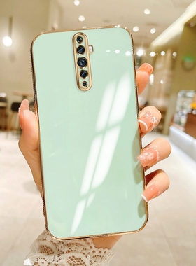 适用于OPPO Reno2 F手机壳opporeno2f防摔软壳OPPO RENO2F保护套CPH1989硅胶全包reno2f电镀网红情侣纯色外壳