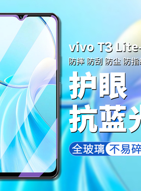 适用vivo t3lite钢化膜5G印度版VIVO V2356手机膜VIVO T3 LITE高清高透屏幕保护膜防偷窥防偷看隐私保护贴膜