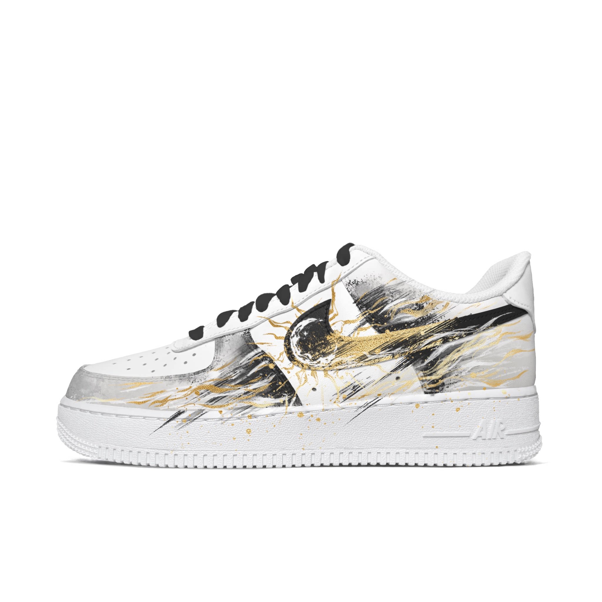 【定制球鞋】Nike Air Force 1 日月同辉 潮流定制手绘运动鞋