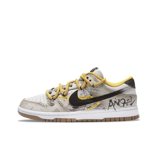 【定制球鞋】Nike Dunk Low 禁域 复古朋克 白黄  FV3629-371