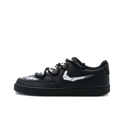 【定制球鞋】Nike Court Vision Low 摇滚骷髅 手绘 黑DH2987-002