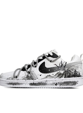【定制球鞋】NIKE COURT BOROUGH LOW 松鹤延年 中国风838937-111