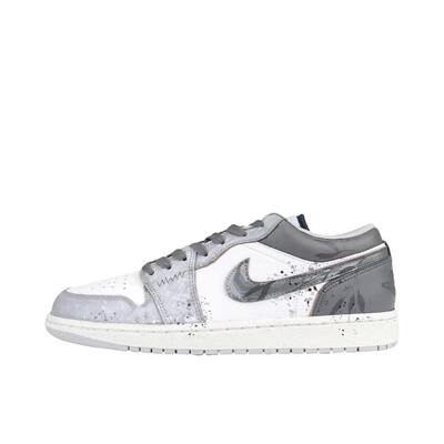 【定制球鞋】Air Jordan 1   板鞋 银霜墨竹 FQ7687-300