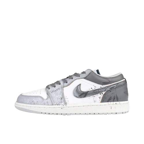 【定制球鞋】Air Jordan 1   板鞋 银霜墨竹 FQ7687-300
