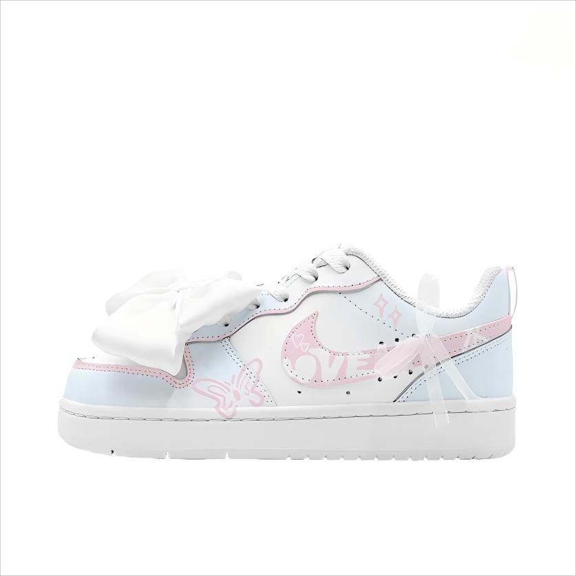 【定制球鞋】Nike Court  Borough 粉蓝蝴蝶 BQ5448-100