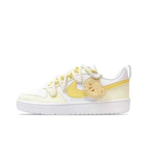 【定制球鞋】Nike Court Borough 奶油小熊 奶油黄  DV5456-106