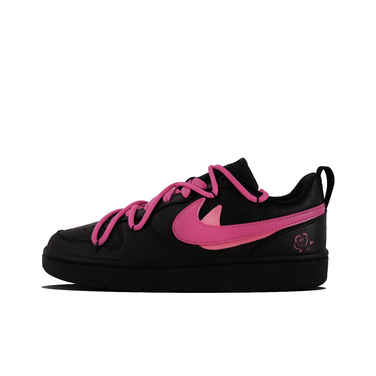 【定制球鞋】Nike Court Borough 暗域玫瑰 双钩 黑粉 DV5456-104