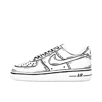 【定制球鞋】Nike Air Force 1 板鞋   未来世界 CW2288-111