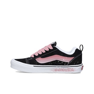 【定制球鞋】Vans Knu Skool 樱花之恋 渐变 黑白粉 VN0009QC6BT1