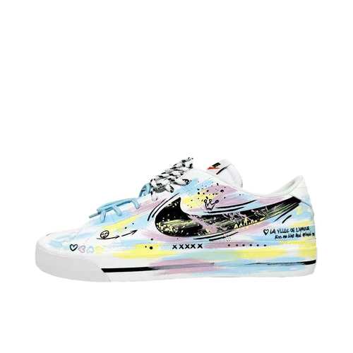 【定制球鞋】 Nike Court Legacy 板鞋  爱情宣言 DH3162-100