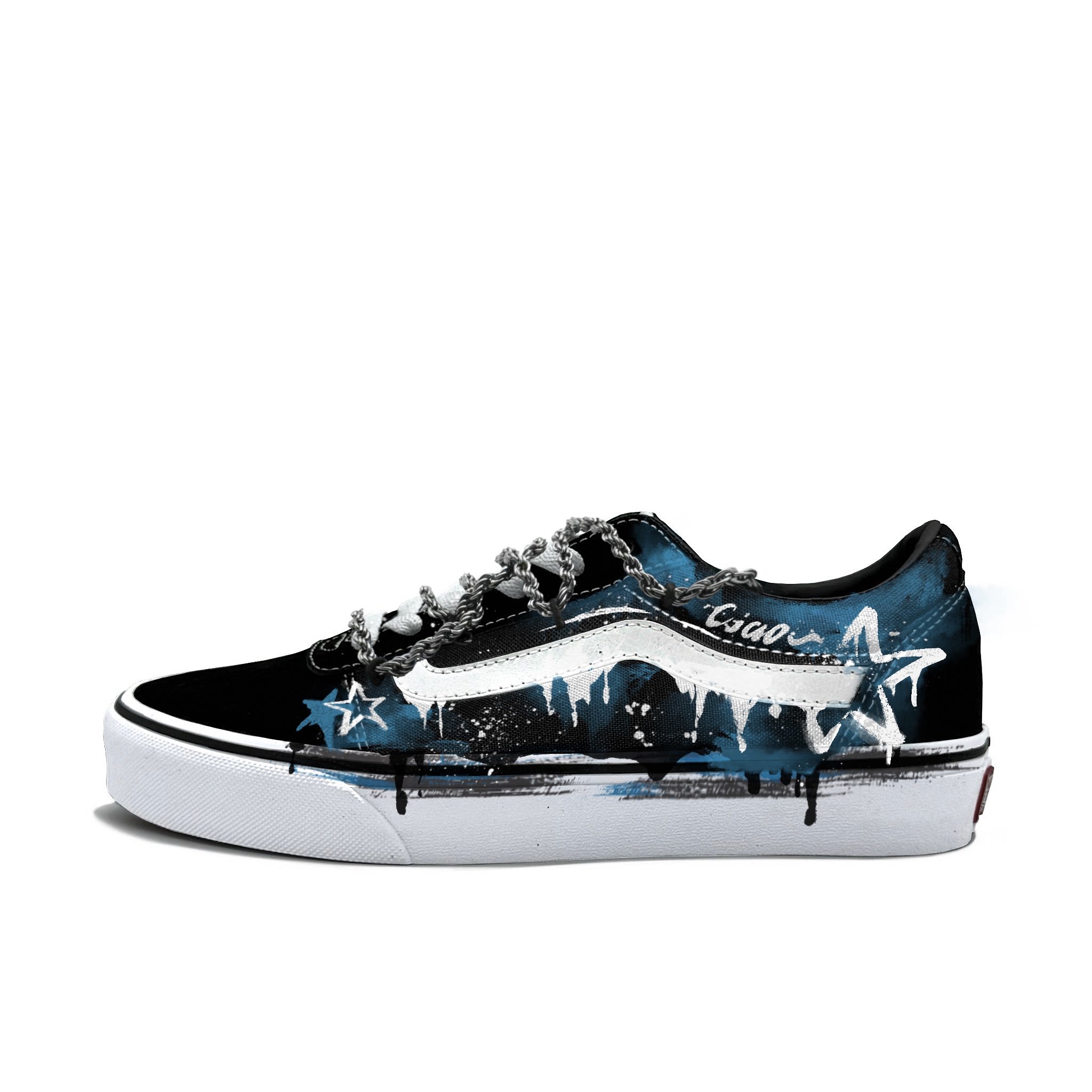 VANS范斯定制球鞋星融墨韵图片