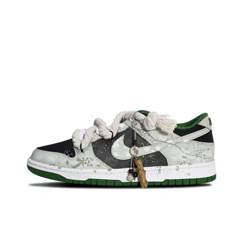 【定制球鞋】Nike Dunk 常青松 国风古韵 做旧 黄绿 DV0833-300