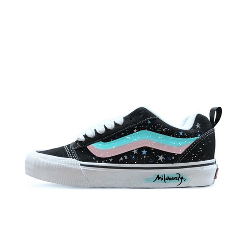 【定制球鞋】Vans/范斯  星蝶幽梦 面包鞋手绘涂鸦 厚底增高 潮流