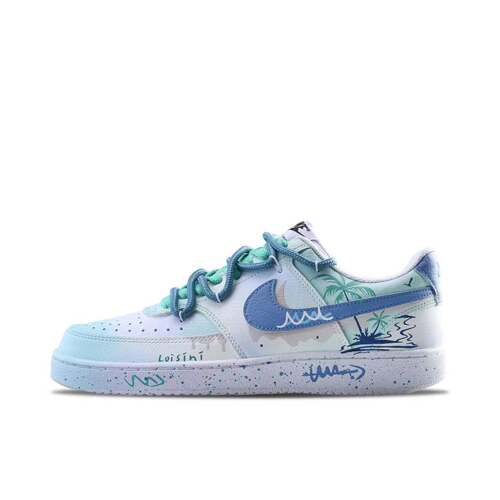 【定制球鞋】 Nike Court Vision 1 板鞋   海盐之夏  DH2987-101