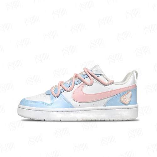 【定制球鞋】Nike Court Borough  卡通翅膀 BQ5448-100
