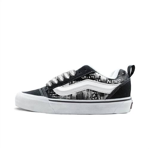 VANS范斯Active面包鞋黑白报纸
