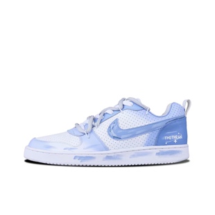 【定制球鞋】Nike Court Borough 碧路蓝缕 百搭 白蓝 838937-111