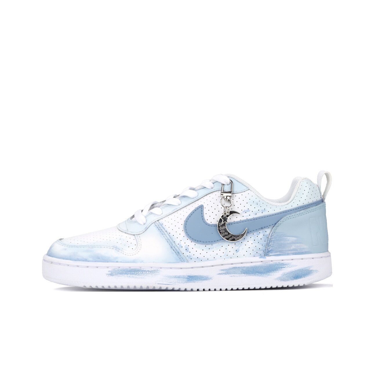 【定制球鞋】Nike Court Borough 星月情书 渐变 蓝白 838937-111