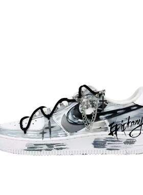 【定制球鞋】Nike Air Force 1 板鞋   暗黑朋克 CW2288-111