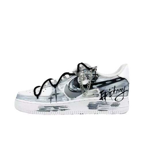 【定制球鞋】Nike Air Force 1 板鞋   暗黑朋克 CW2288-111