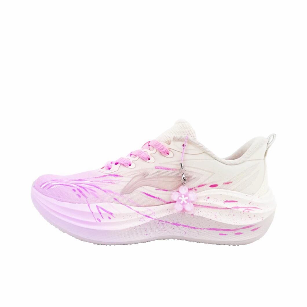 【定制球鞋】李宁 凌波2 pro 跑鞋 紫色樱花 ARSW042-5