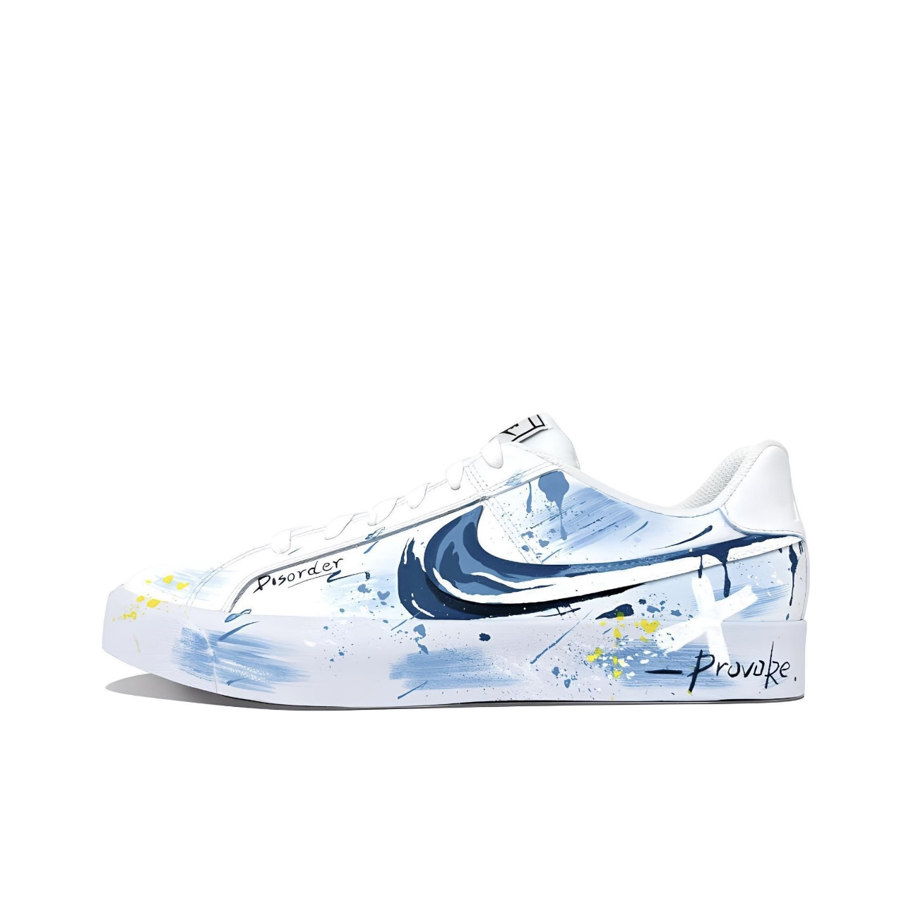 【定制球鞋】Nike Court Royale 秩序风暴 手绘 蓝系色BQ4222-103
