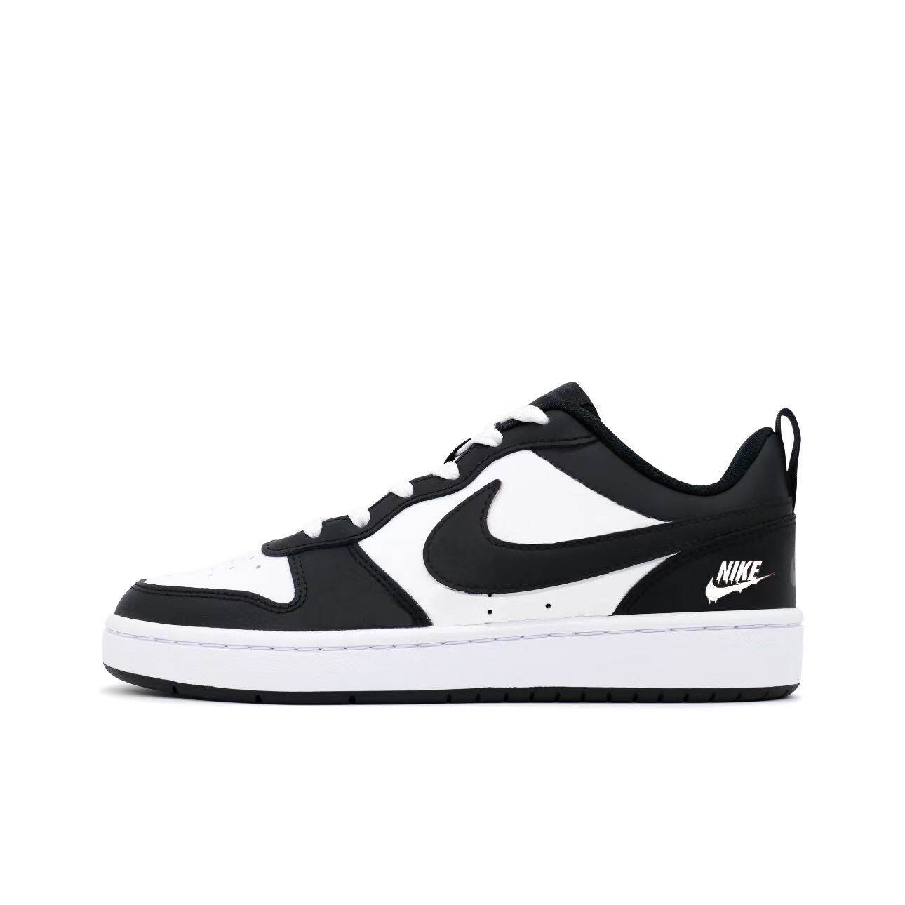 【定制球鞋】Nike Court Borough 极夜 喷绘字母 黑白 BQ5448-115