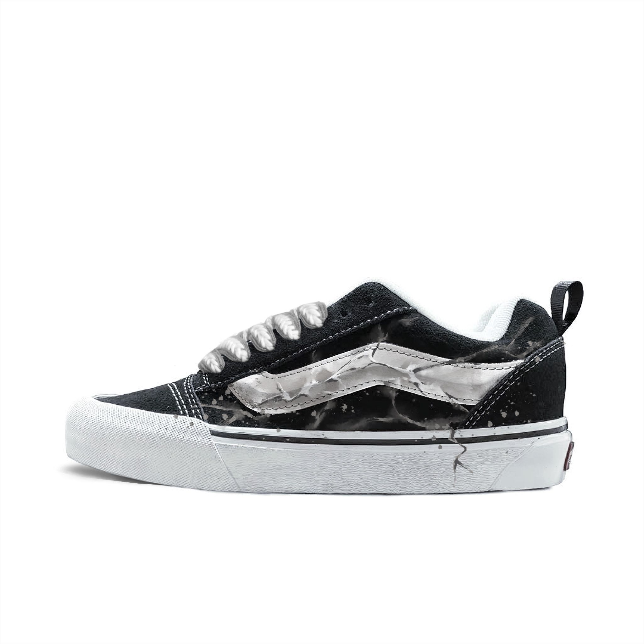 VANS范斯大理石定制球鞋面包图片