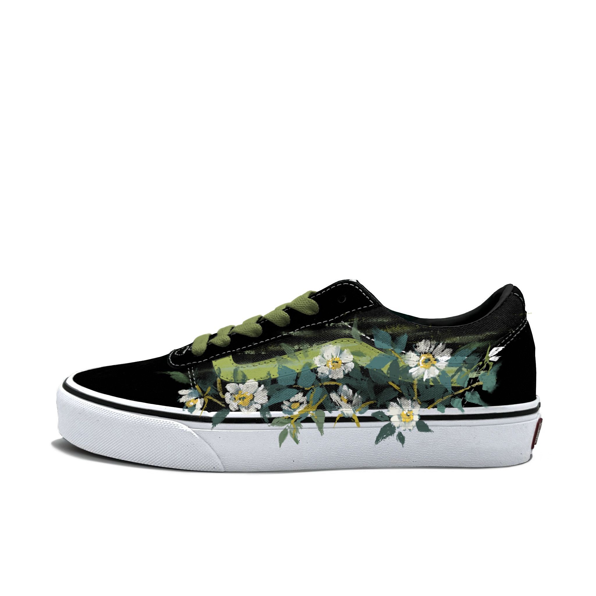 VANS范斯定制绿玫梵韵低帮球鞋