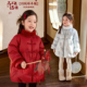小O宝童装 马上红运 宝宝红色羽绒服女刺绣2026女童新年拜年服