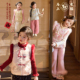 马甲夹棉2026新款 小O宝童装 女宝宝新中式 女童红色新年国风拜年服