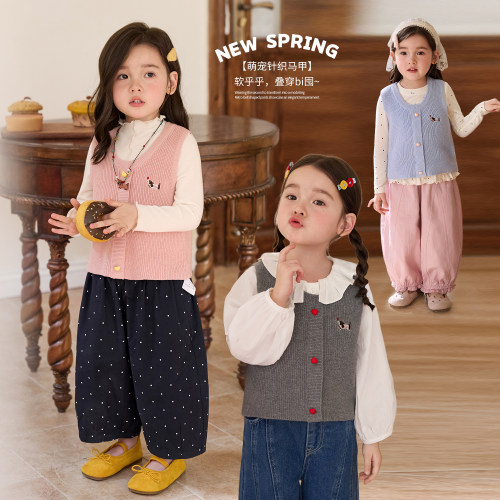 小O宝OKids童装女宝宝萌宠马甲