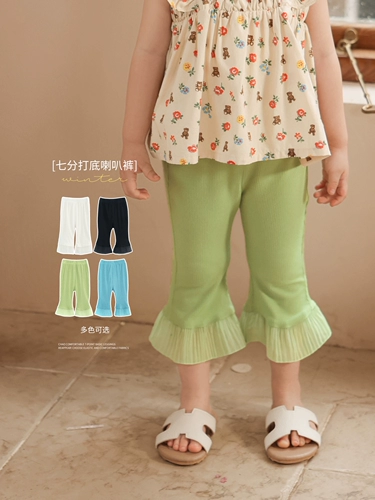 Детские штаны-клёш, тонкие штаны, леггинсы, коллекция 2023