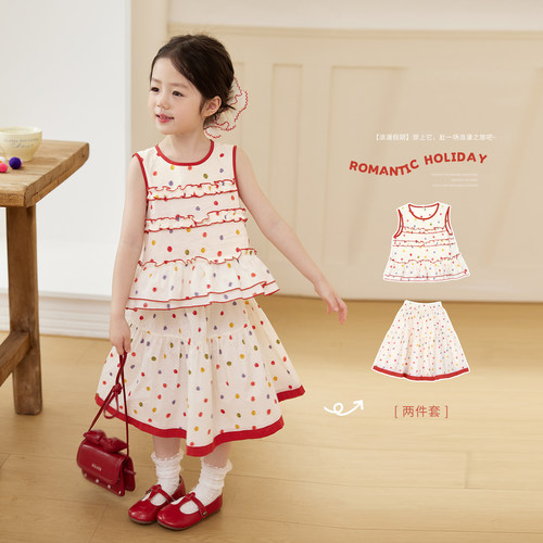 小O宝Okids童装女宝宝甜美套装