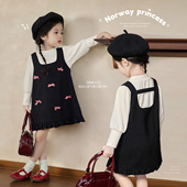 陈大猪小O宝Okids 婴儿公主裙 宝宝蝴蝶结连衣裙女千金风春秋季