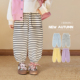 女童幼儿园上学裤 女运动风2026春秋季 子 宝宝条纹卫裤 小O宝童装
