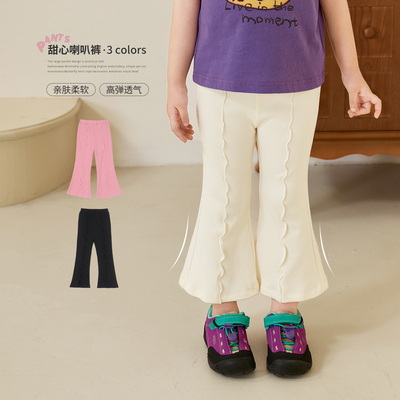 小O宝Okids童装女宝宝新品喇叭裤