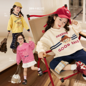 上衣 新陈大猪女童长袖 小O宝Okids童装 宝宝V领卫衣女洋气2026春季