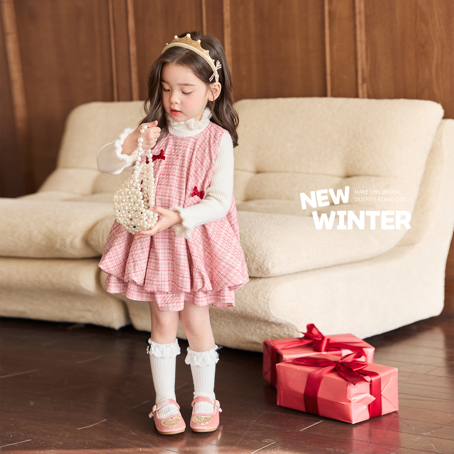 小O宝Okids童装女宝宝花苞裙