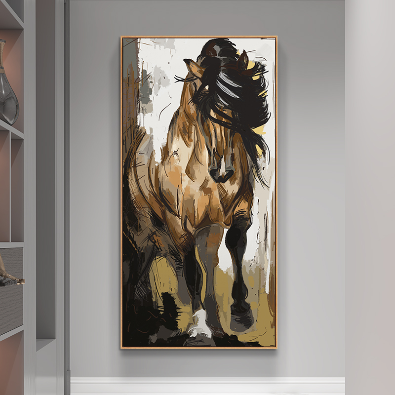 ZOYART现代简约马年装饰画新年挂画客厅玄关办公室高档大气画