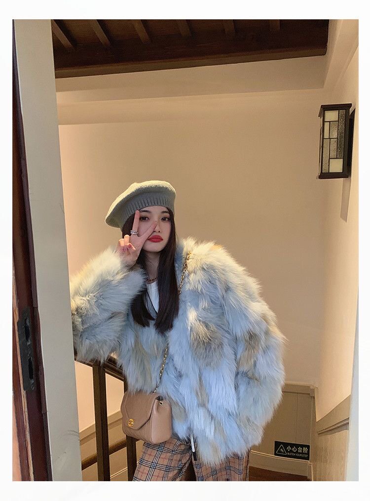 2026冬季新款仿狐狸毛皮草外套女年轻修身时尚加厚毛毛大衣外套潮