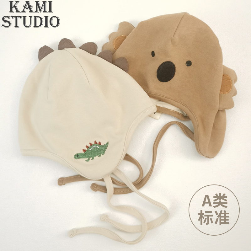 2-12月婴儿棉质套头帽保暖包头帽