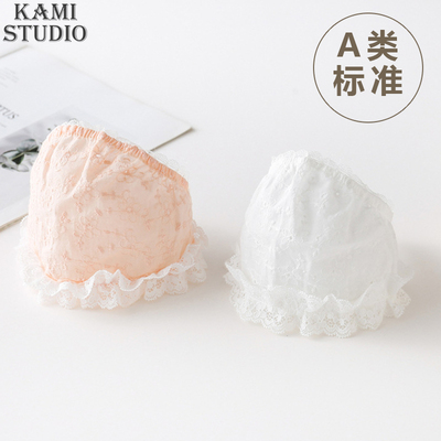 夏婴儿帽子空顶帽护囟门棉蕾丝边