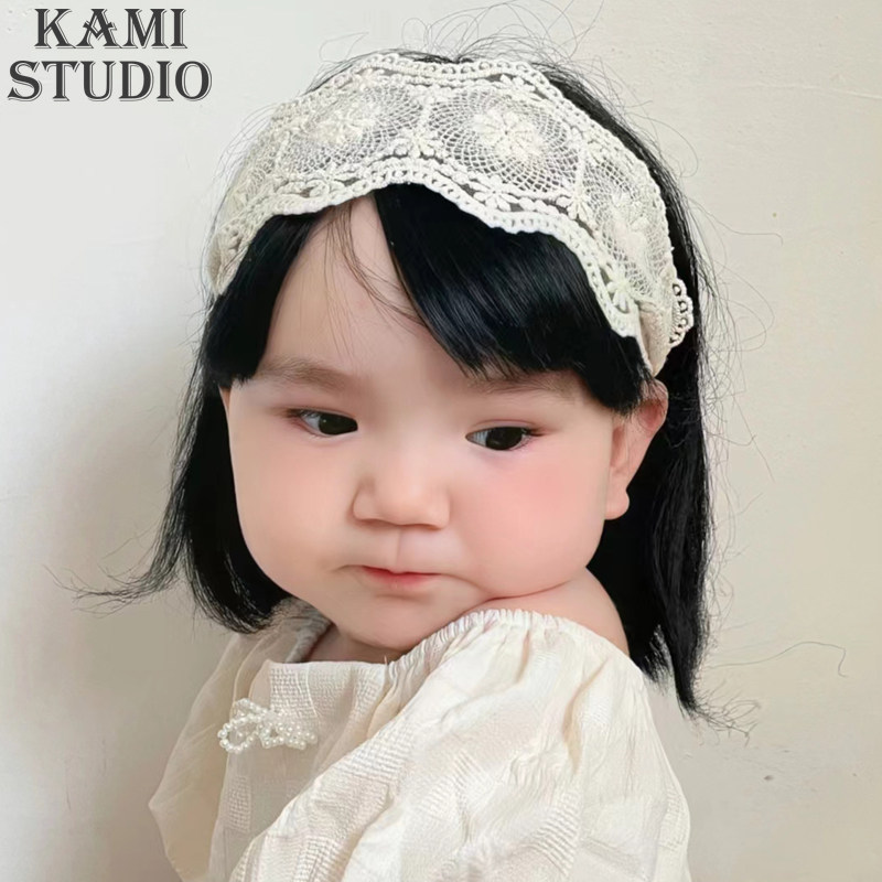 韩版婴儿发带夏季百搭蝴蝶结蕾丝发饰可爱头花甜美公主头饰女宝宝