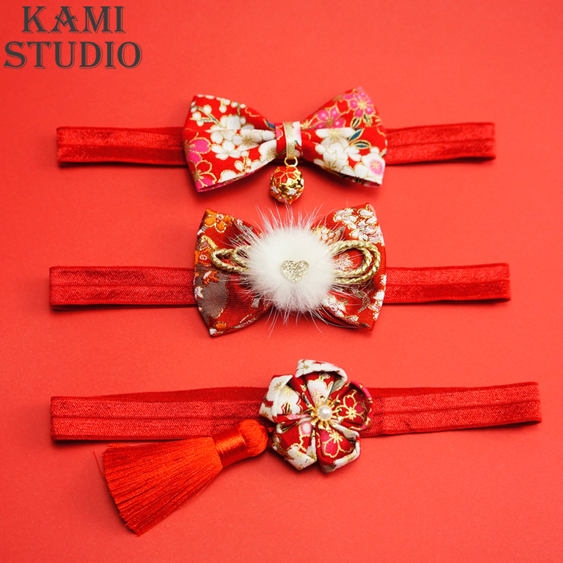 婴儿发带中国风宝宝头饰蛇年发饰