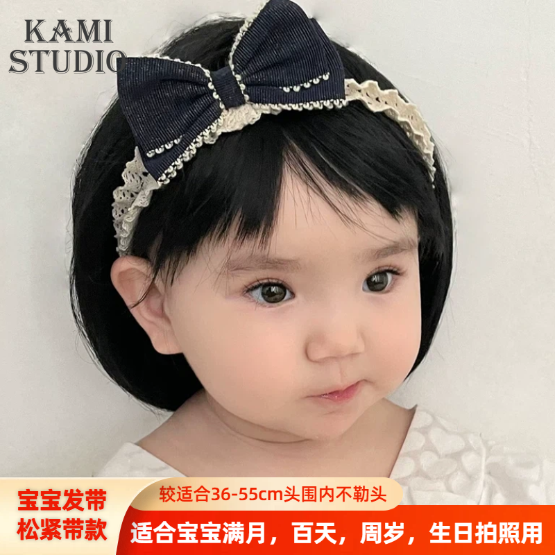 韩版婴儿发带可爱宝宝蝴蝶结头饰