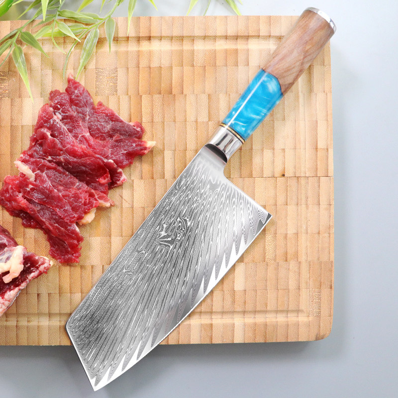 匠牌大马士革锋利切菜刀