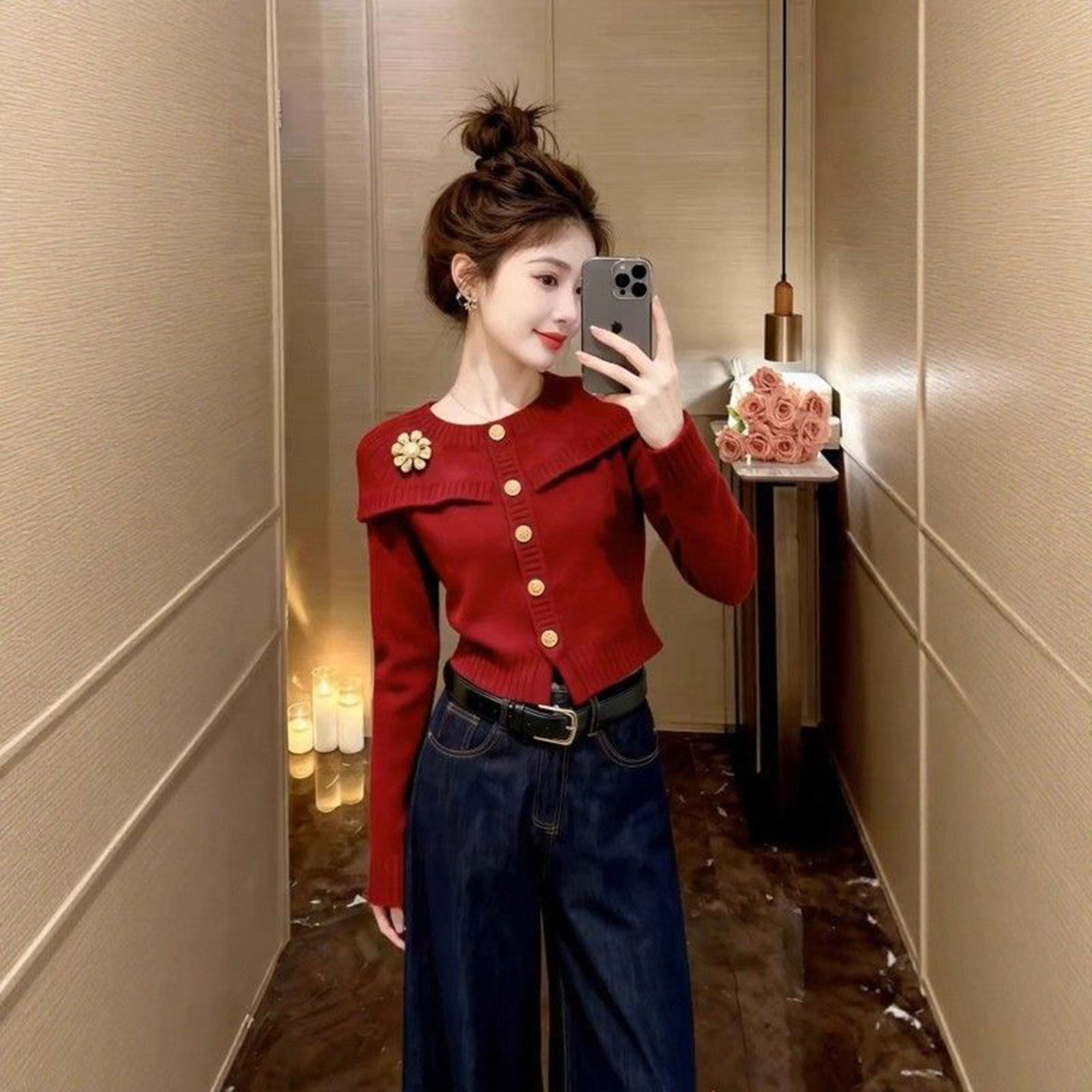 独特漂亮气质小香风毛衣外套女士